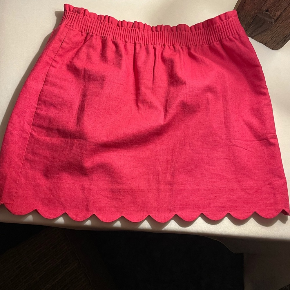 Bright pink skirt